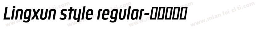 Lingxun style regular字体转换